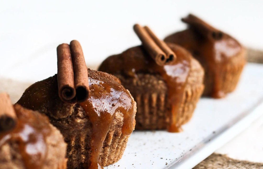Sweet Potato Cinnamon Muffins with Sweet Potato Caramel