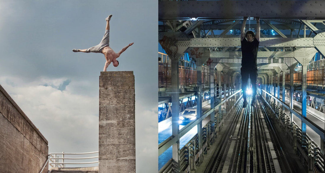 World Champion Freerunner Tim Shieff Leaps Buildings, Dangles from Bridges, and Is Powered By Plants