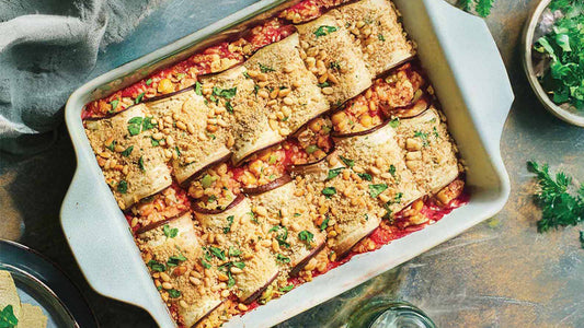 Risotto-Filled Eggplant Rollatini