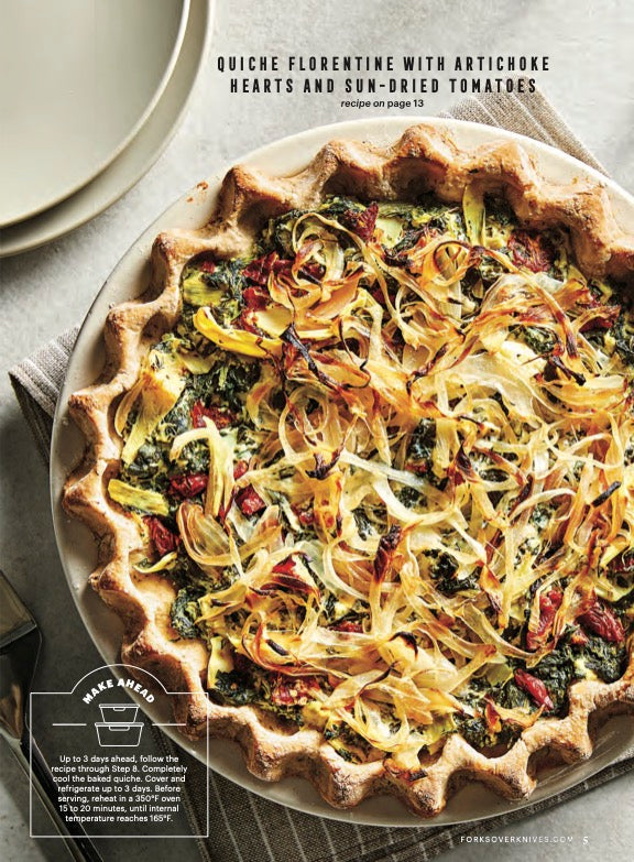 Quiche Florentine with Artichoke Hearts and Sun-Dried Tomatoes