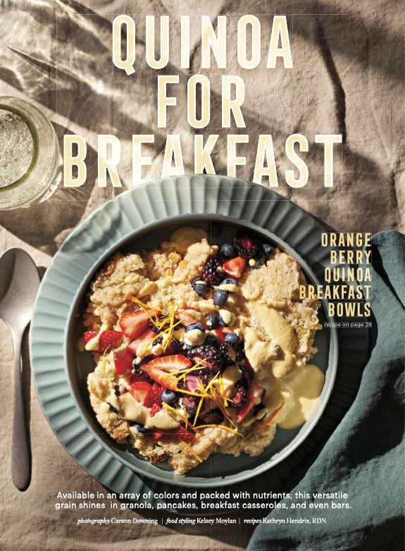 Quinoa for Breakfast, with an image of Orange Berry Quinoa Breakfast Bowls