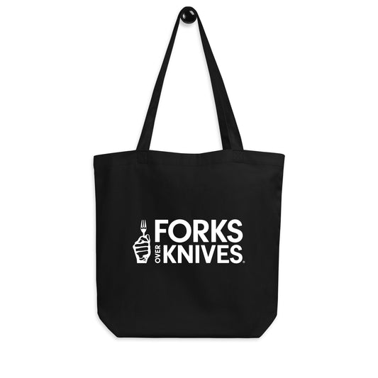 Forks Over Knives Organic Cotton Tote Bag - Black