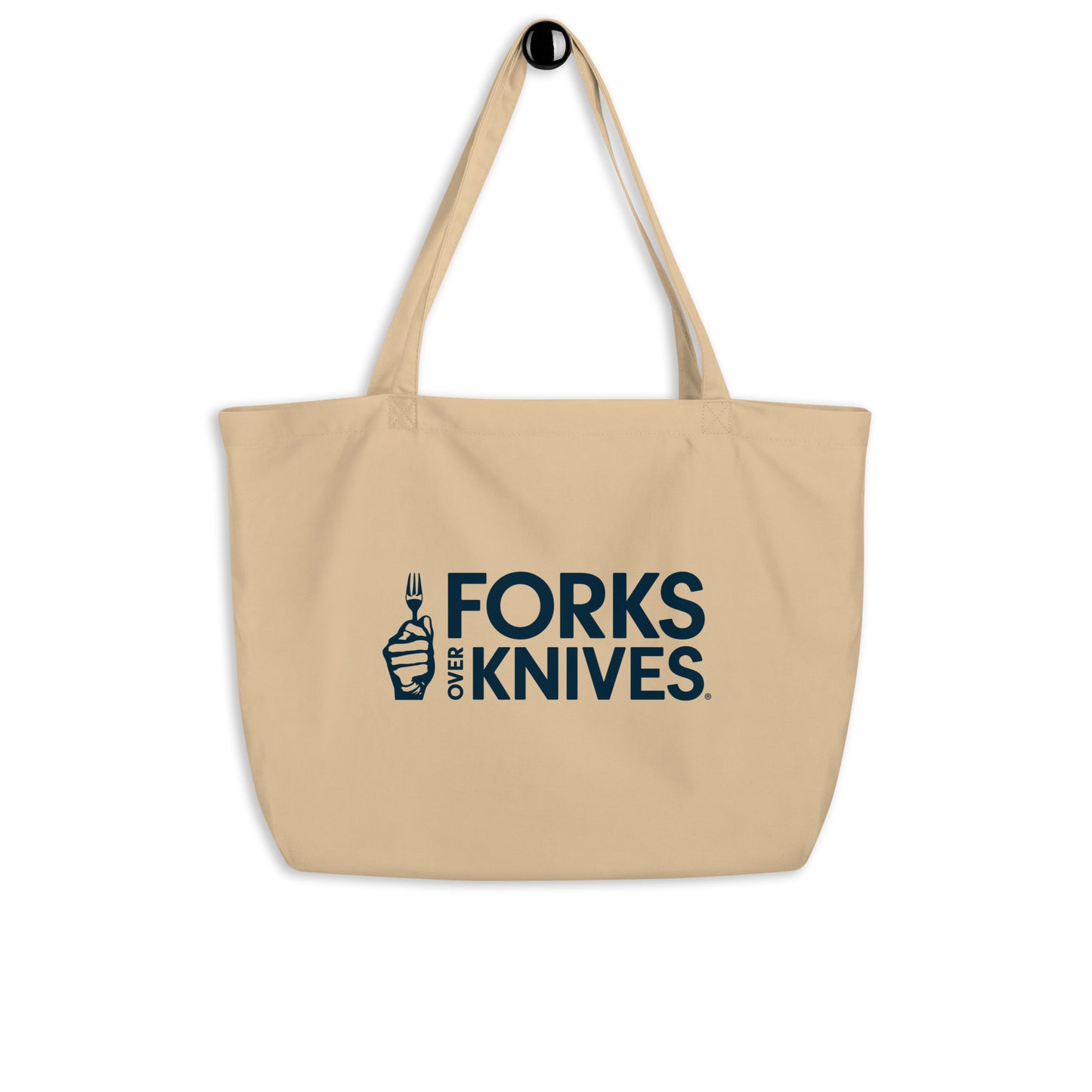 Forks Over Knives Large Organic Cotton Tote Bag - Natural