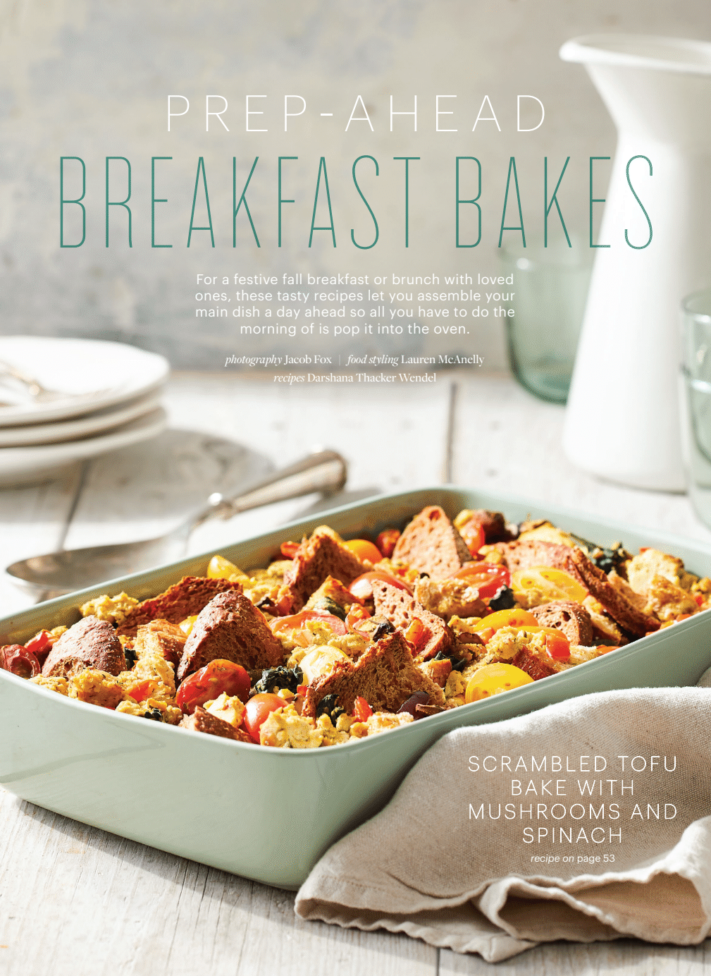 Scrambled Tofu Bake with Mushrooms and Spinach