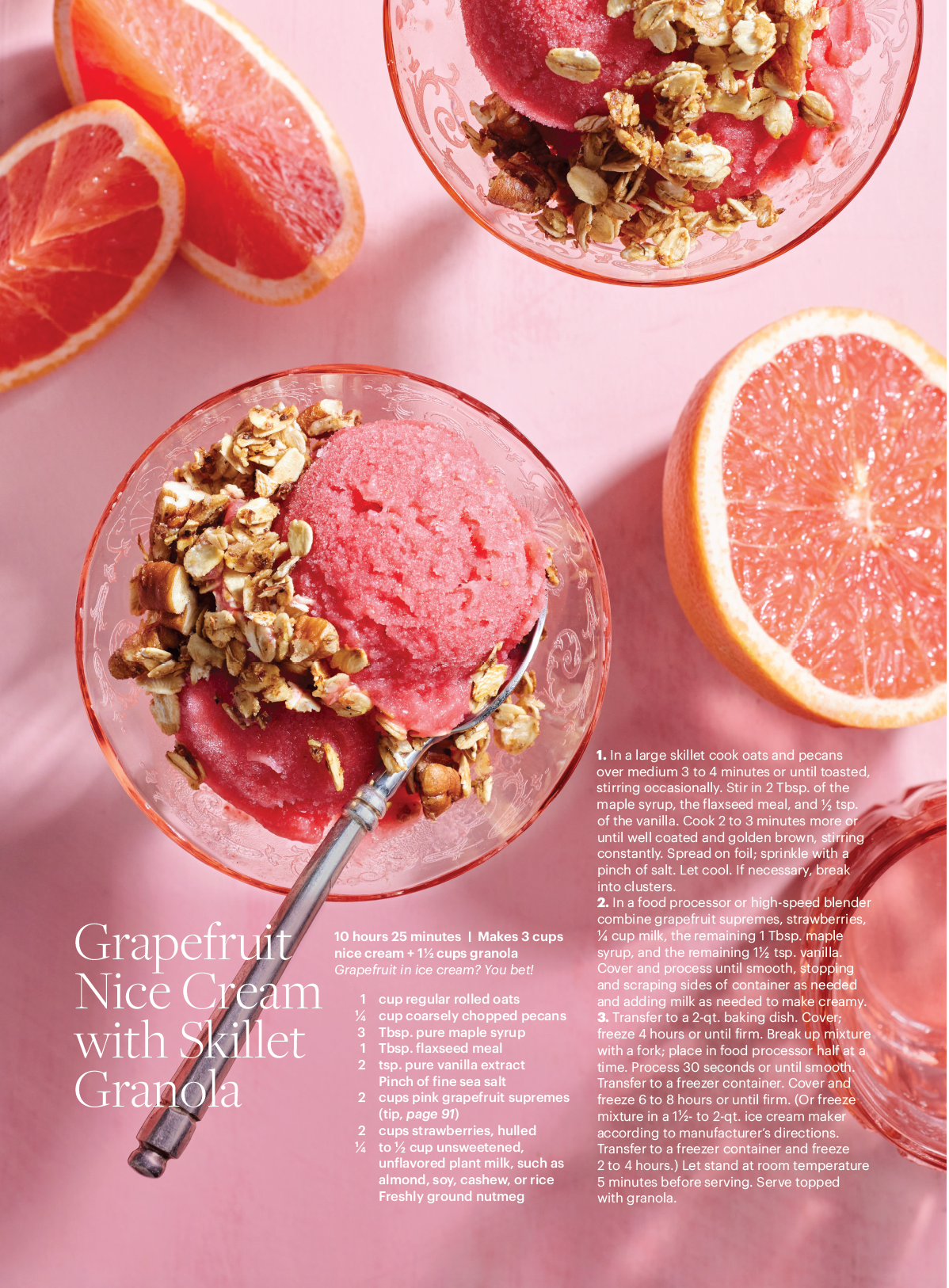 Grapefruit Nice with Skillet Granola image and recipe instruction