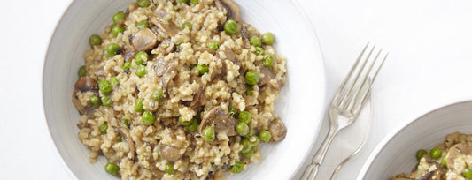 Mushroom and Green Pea Risotto