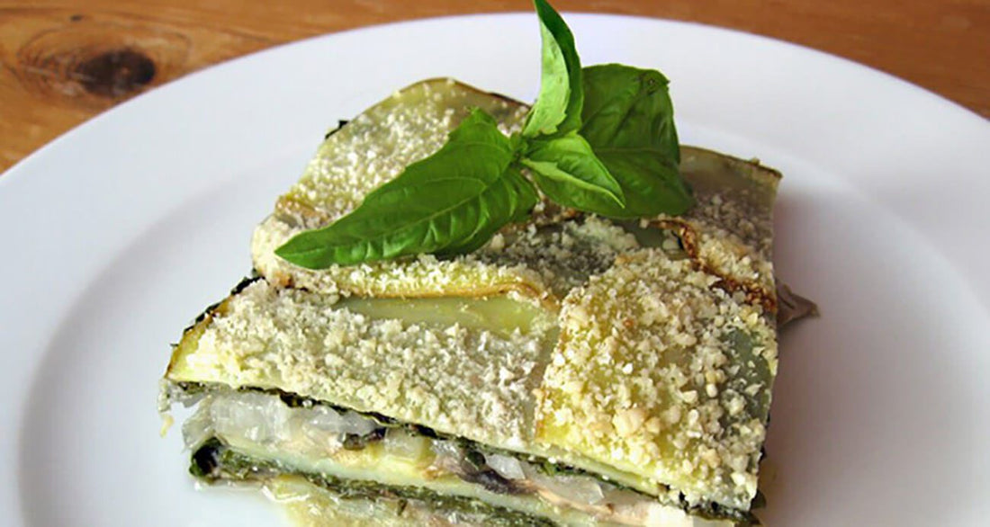 Vegan Mushroom-Basil Au Gratin Potatoes