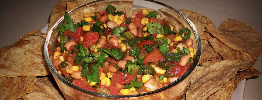 Chipotle Corn Salsa and Baked Tortilla Chips