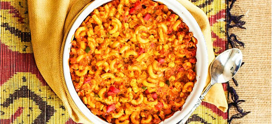 Southwestern Vegan Mac and “Cheese”