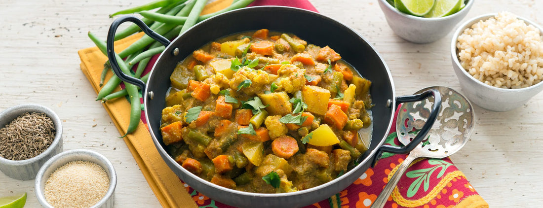 Mixed Winter Veggie Curry with Poppy Seeds