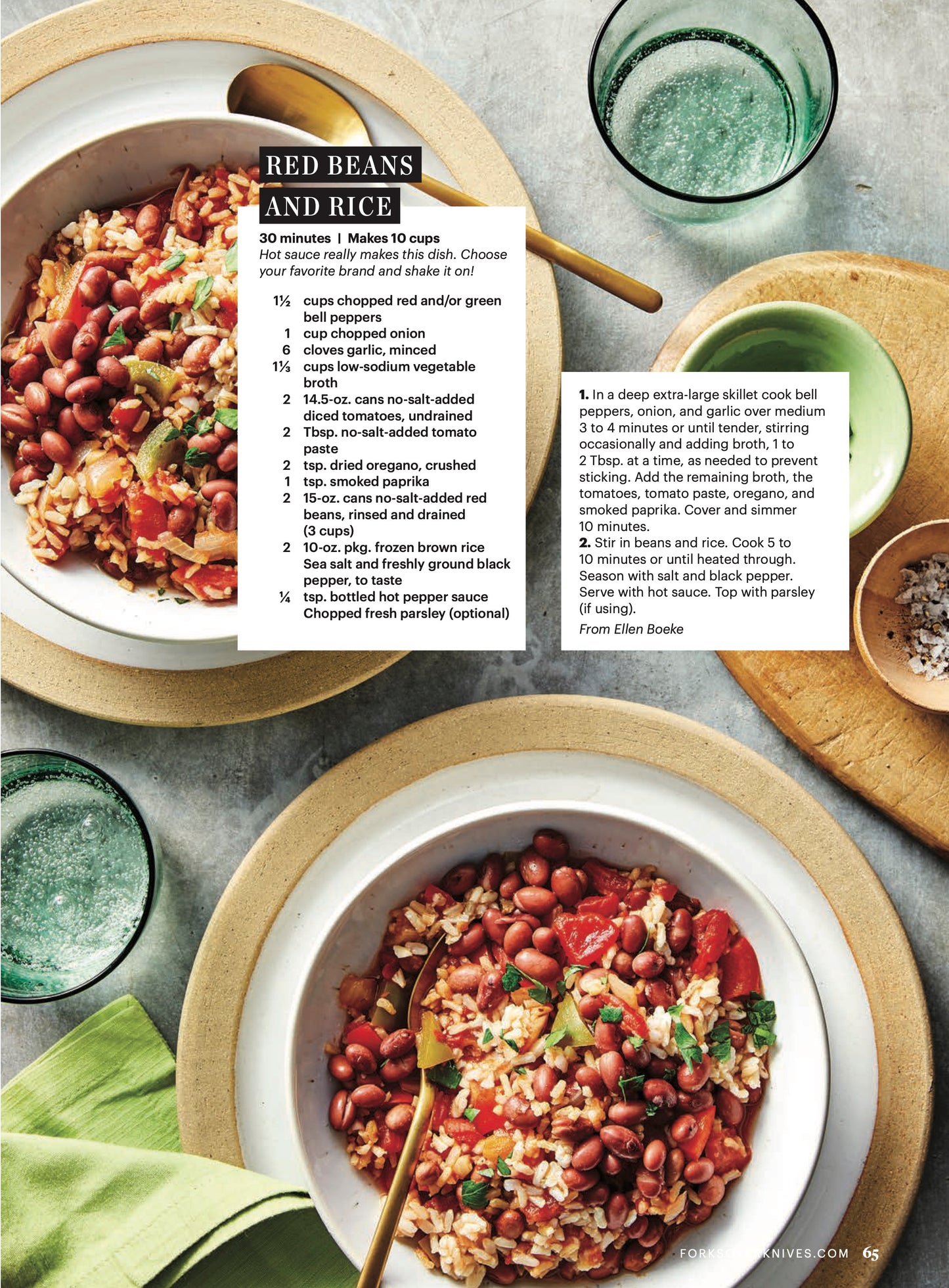 Red Beans and Rice Image and recipe instructions