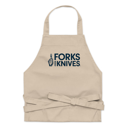 Forks Over Knives Organic Cotton Apron - Natural